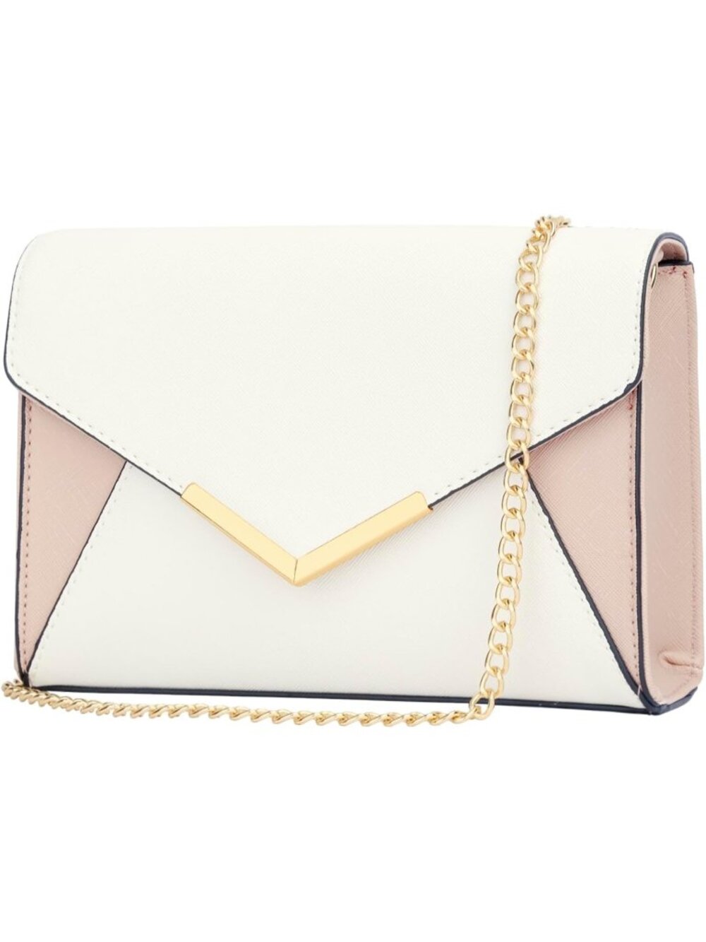 👜 Women's Cream Faux Leather Evening Handbag Party Wedding Prom Clutch Purses